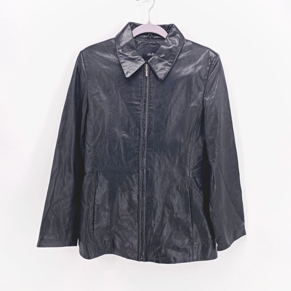 JLC New York Fitted 100% Leather Jacket